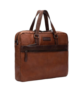 Pikolinos Belmonte brown leather briefcase