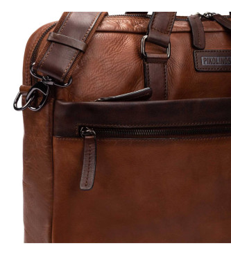 Pikolinos Belmonte brown leather briefcase