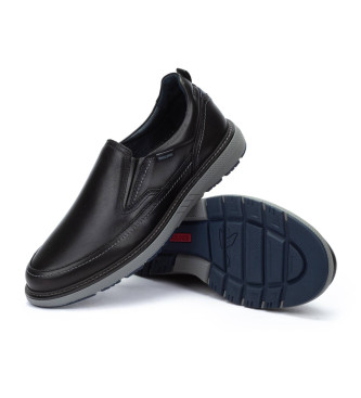 Pikolinos Skórzane mokasyny Bilbao czarne