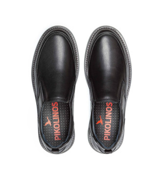 Pikolinos Skórzane mokasyny Bilbao czarne
