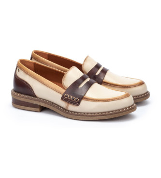 Pikolinos Leder Mokassins Aldaya wei� creme
