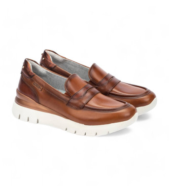 Pikolinos Asturias bruin leren loafers