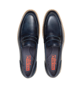 Pikolinos Navy Avila Leather Moccasins