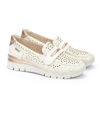 Pikolinos Leather Moccasins Cantabria off-white