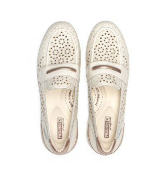 Pikolinos Leather Moccasins Cantabria off-white