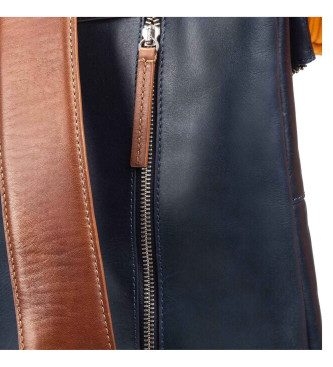 Pikolinos Leather backpack Jaen navy
