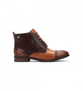 Pikolinos Brown Royal Leather Ankle Boots