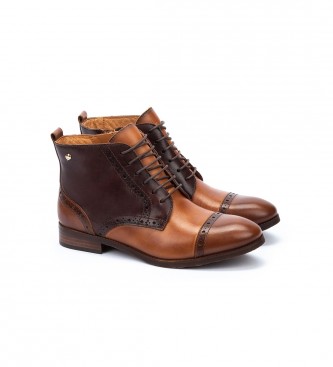 Pikolinos Brown Royal Leather Ankle Boots