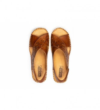 Pikolinos Sandalias de piel Margarita 943 marrón -Altura cuña: 5 cm- -  Tienda Esdemarca moda, calzado y complementos - zapatos de marca y  zapatillas de marca