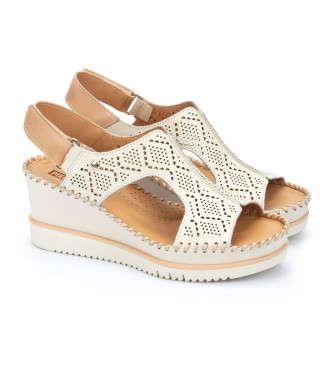 Pikolinos Sandales en cuir Aguadulce blanc cass -Hauteur 7cm wedge