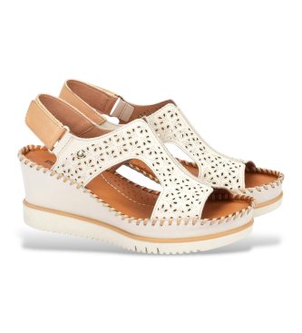 Pikolinos Aguadulce off white-sandaler i læder