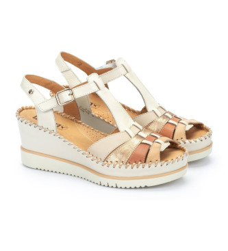 Pikolinos Leather Sandals Aguadulce off white