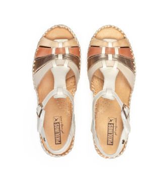 Pikolinos Leather Sandals Aguadulce off white