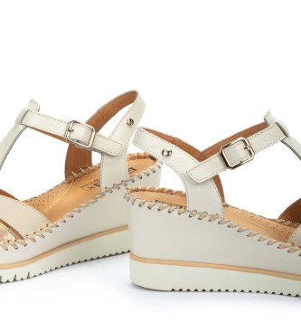 Pikolinos Leather Sandals Aguadulce off white