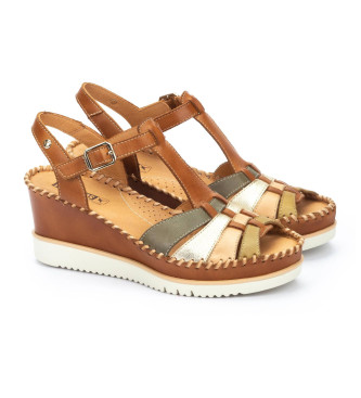 Pikolinos Brown Aguadulce Leather Sandals