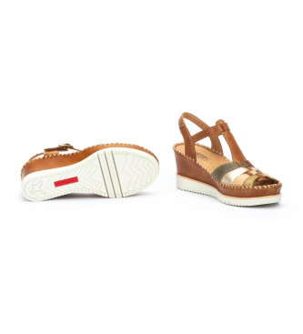 Pikolinos Brown Aguadulce Leather Sandals