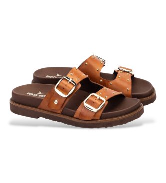 Pikolinos Sand�lias Aitana em pele castanha