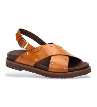 Pikolinos Sand�lias Aitana em pele castanha