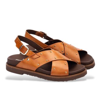 Pikolinos Sand�lias Aitana em pele castanha