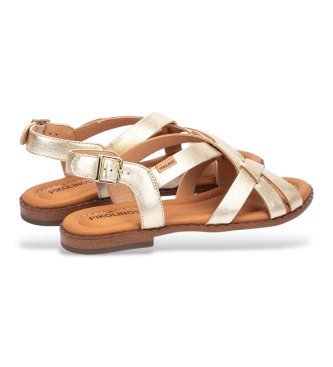 Pikolinos Sand�lias douradas em pele Algar