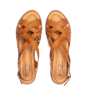 Pikolinos Brune Algar-sandaler i lder