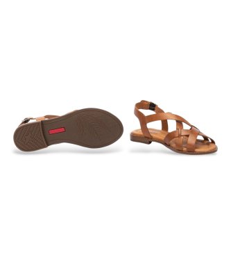 Pikolinos Brown Algar Leather Sandals