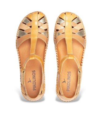 Pikolinos Sand�lias de couro Cadaques amarelas