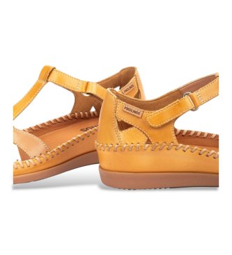 Pikolinos Sand�lias de couro Cadaques amarelas