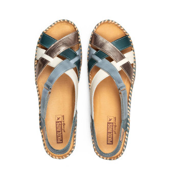 Pikolinos Skórzane sandały Cadaques w kolorze niebieskim