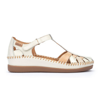 Pikolinos Usnjene sandale Cadaques off-white