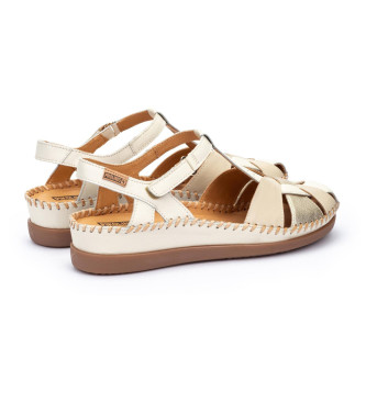 Pikolinos Off-white leren sandalen Cadaques