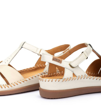 Pikolinos Off-white leather sandals Cadaques