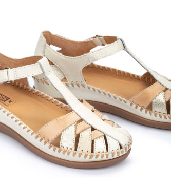 Pikolinos Leather sandals Cadaques white
