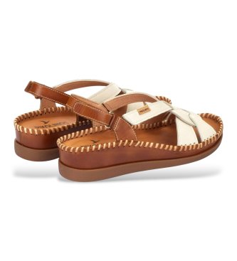 Pikolinos Leren sandalen Cadaques wit