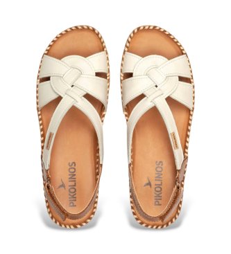 Pikolinos Leren sandalen Cadaques wit