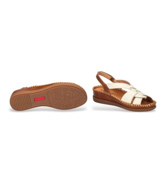 Pikolinos Leren sandalen Cadaques wit