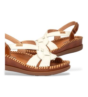 Pikolinos Leren sandalen Cadaques wit