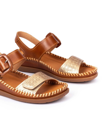 Pikolinos Sand�lias de couro castanhas Cadaques