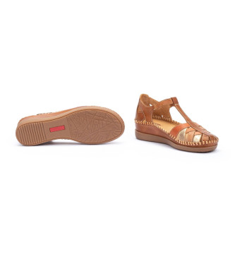 Pikolinos Brown leather sandals Cadaques