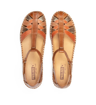 Pikolinos Rjavi usnjeni sandali Cadaques