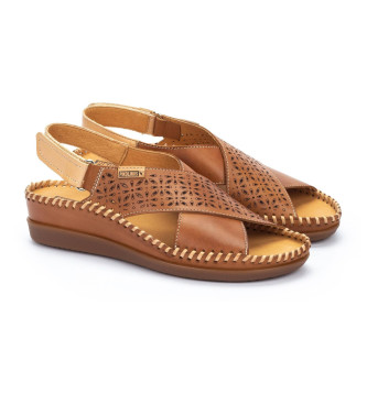 Pikolinos Brown leather sandals Cadaques