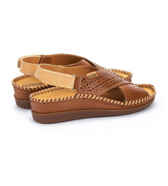 Pikolinos Brown leather sandals Cadaques