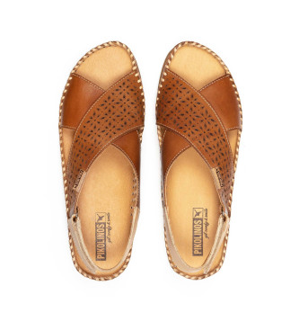 Pikolinos Brown leather sandals Cadaques