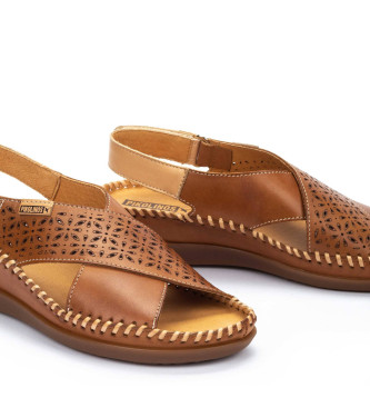 Pikolinos Brown leather sandals Cadaques