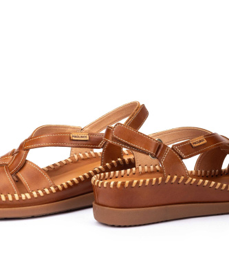 Pikolinos Braune Ledersandalen Cadaques