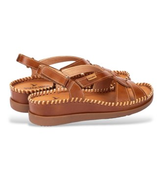 Pikolinos Braune Ledersandalen Cadaques