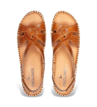 Pikolinos Braune Ledersandalen Cadaques