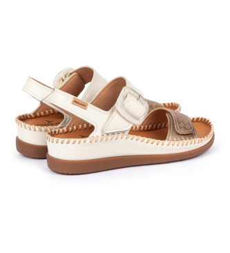Pikolinos Sand�lias de couro em couro Cadaques branco