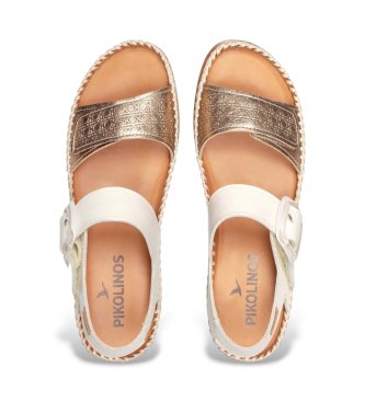 Pikolinos Sand�lias de couro em couro Cadaques branco