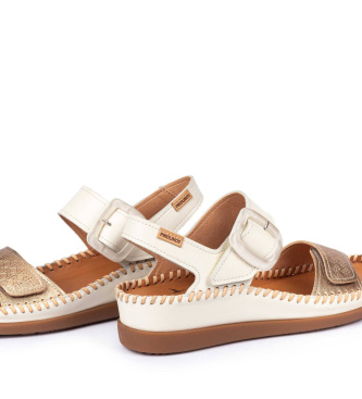 Pikolinos Sand�lias de couro em couro Cadaques branco